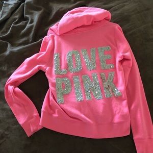 Pink Zip Up Hoodie